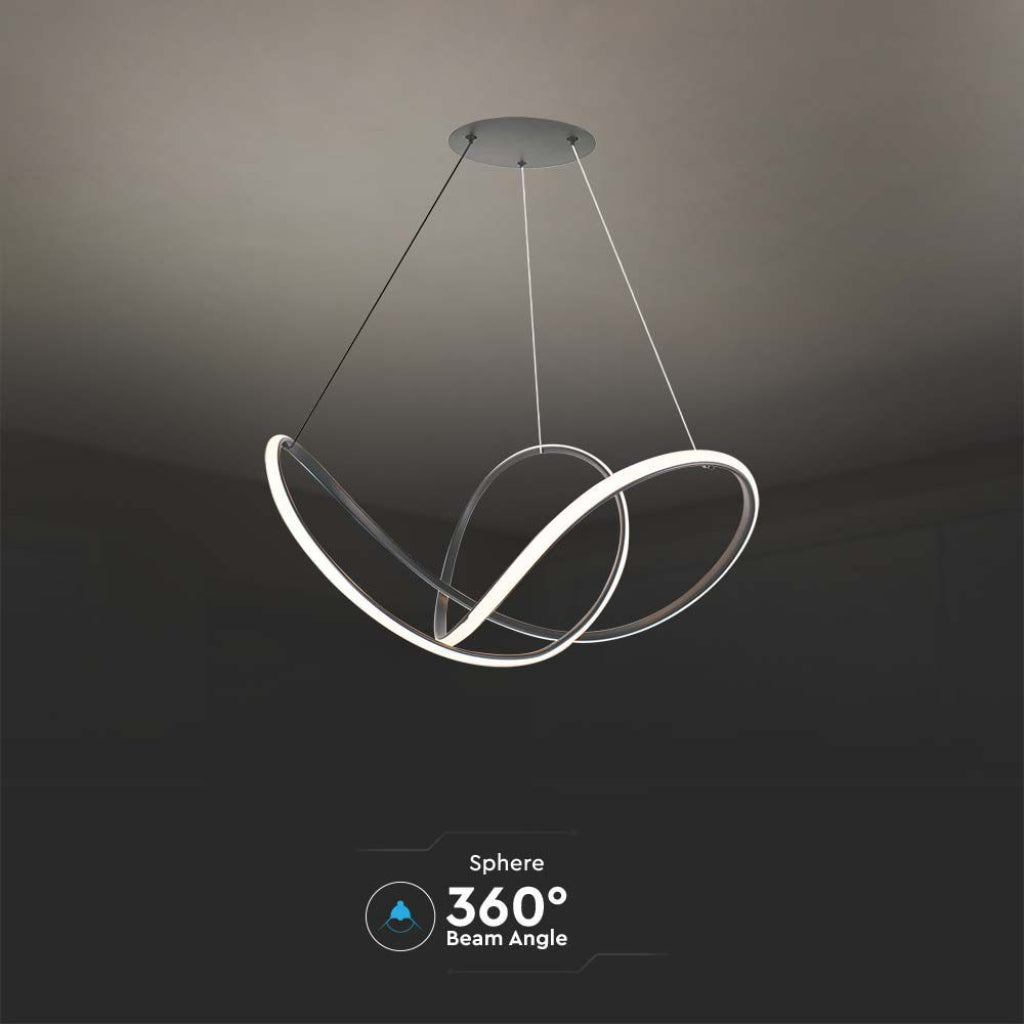 V-TAC Lampadario LED a Sospensione 49W in Metallo Colore Nero Dimmerabile 3000K V-TAC Lampadario LED a Sospensione 49W in Metallo Colore Nero Dimmerabile 3000K